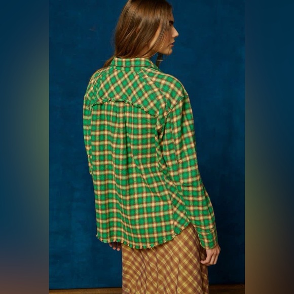 UO BDG Brixton Button Down Plaid Flannel NWT - Picture 6 of 7